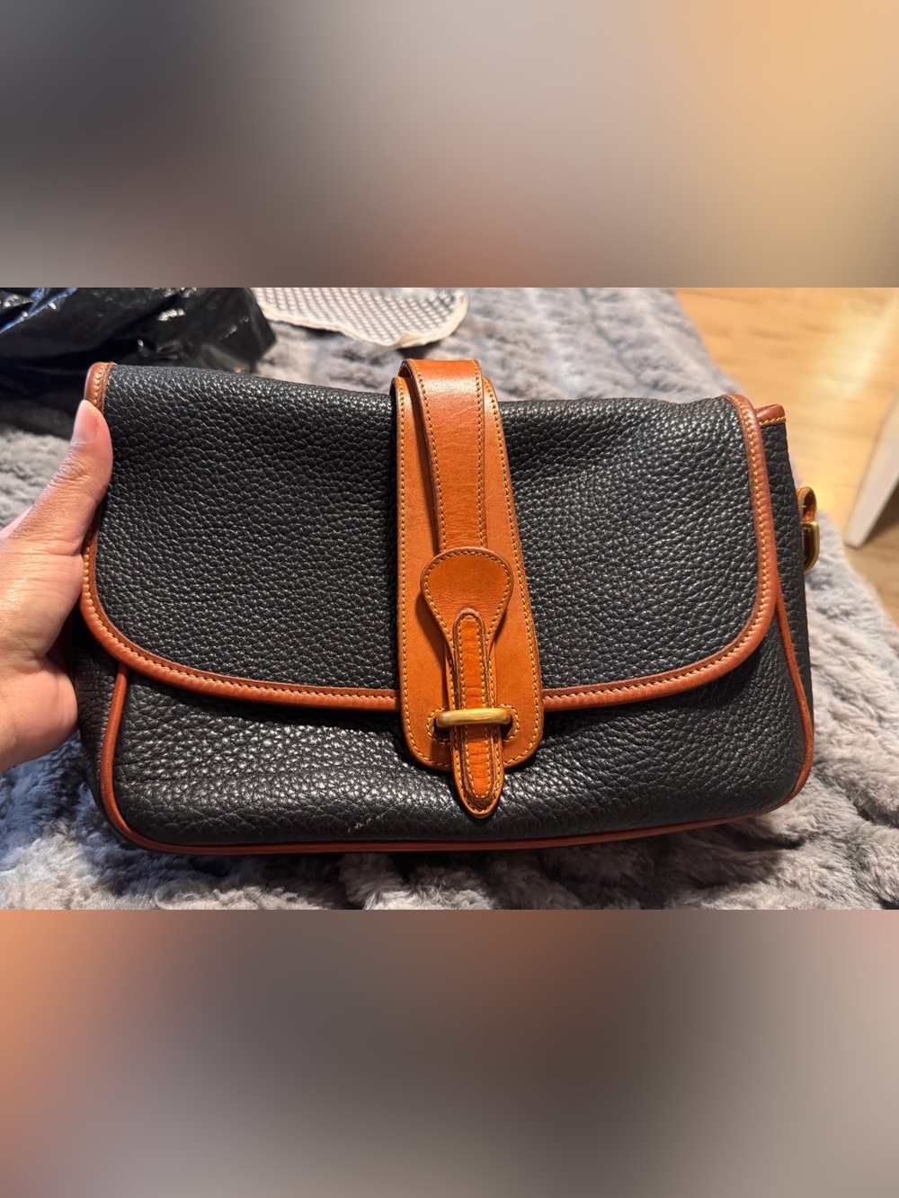 Dooney & Bourke All Weather Pebbled Leather Shoulder Bag vintage